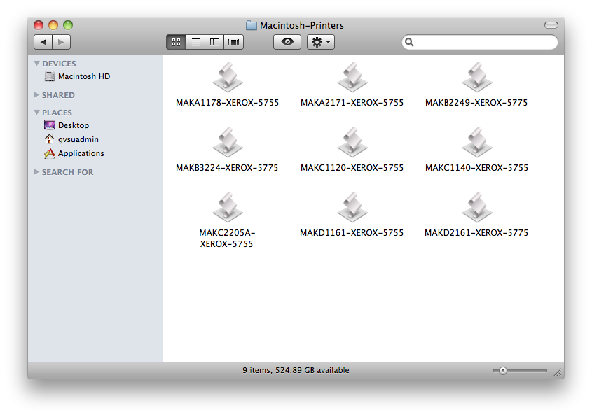 Installing a Network Printer on a GVSU Mac Information Technology